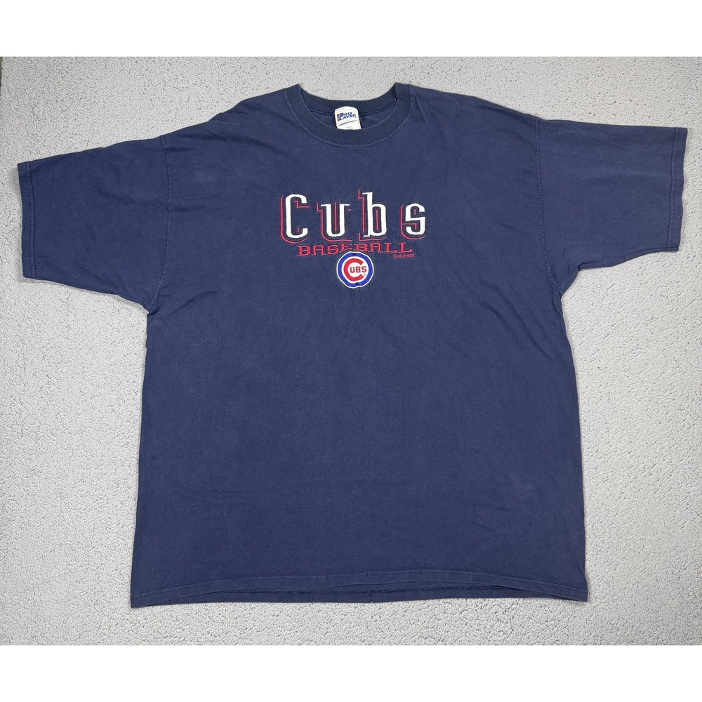 Vintage Chicago Cubs Shirt Mens 2XL Blue MLB Baseball Tee Pro Player 1998